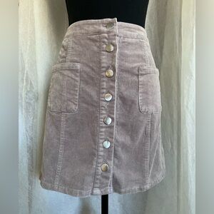 Charlotte Russe Taupe Corduroy Mini Skirt